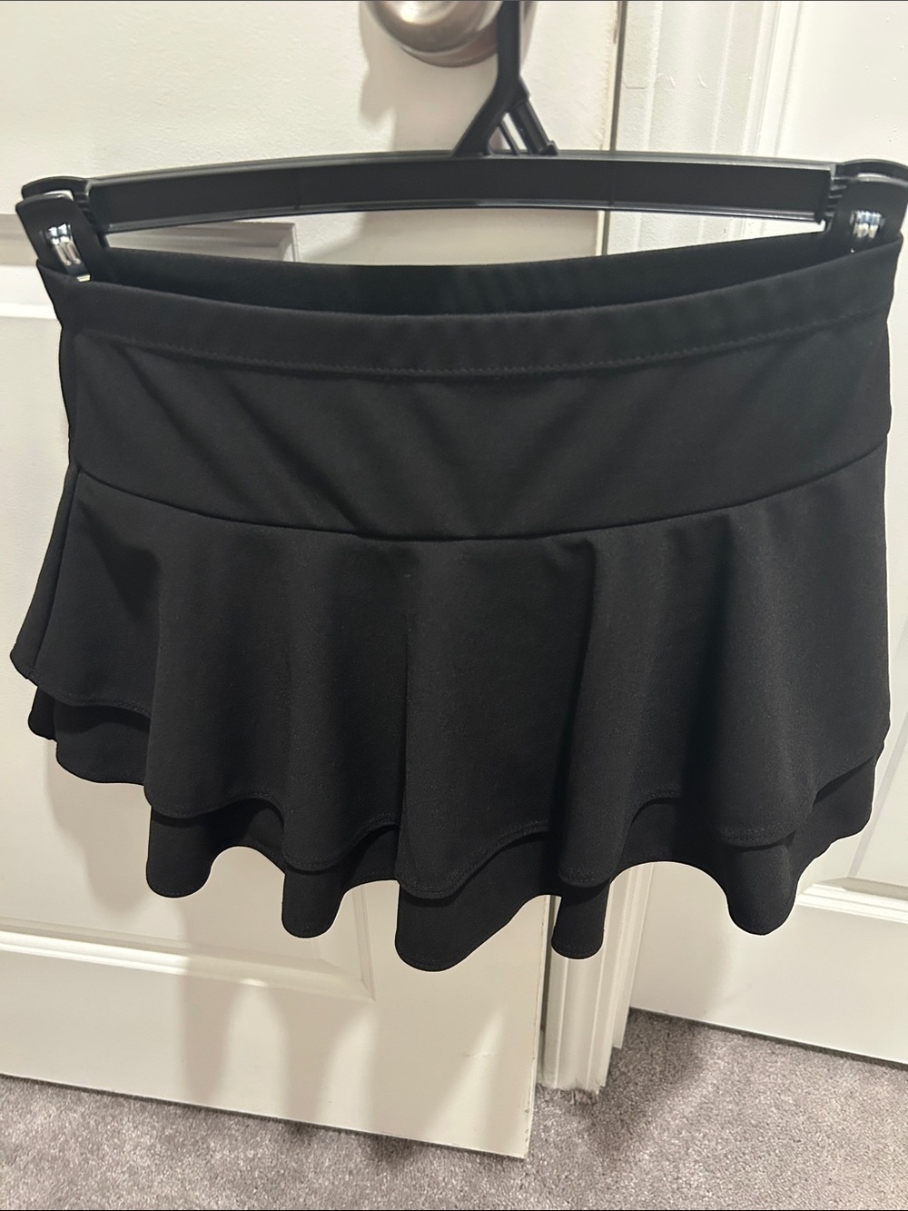 Love Nation Black Ruffle Skater Mini Skirt